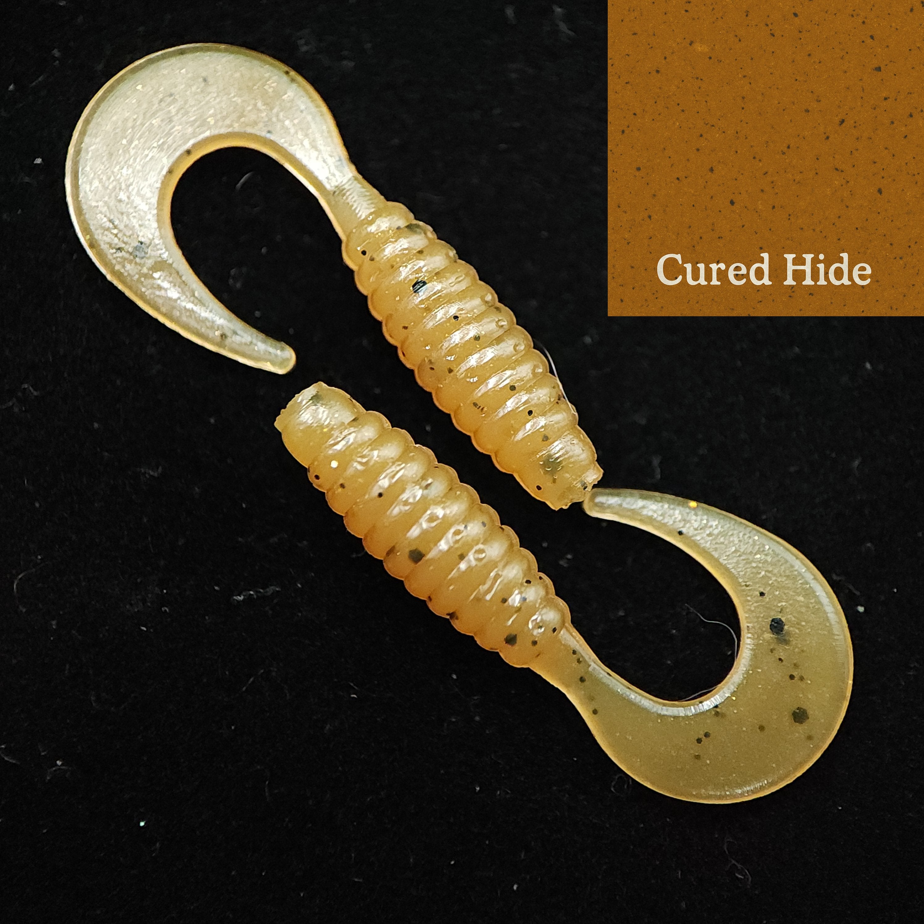 Jar of 1" Micro Curl Tail Grub "The Tennessee Twister"