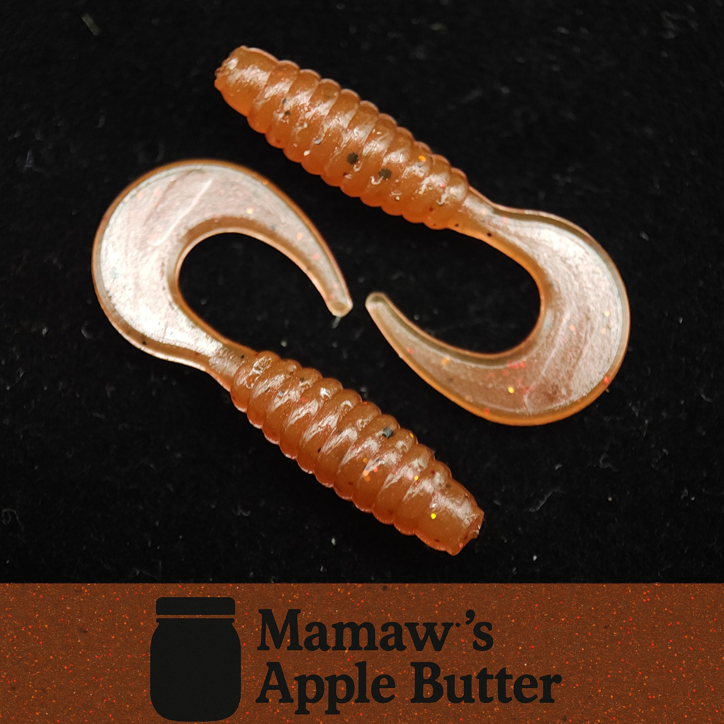 Jar of 1" Micro Curl Tail Grub "The Tennessee Twister"