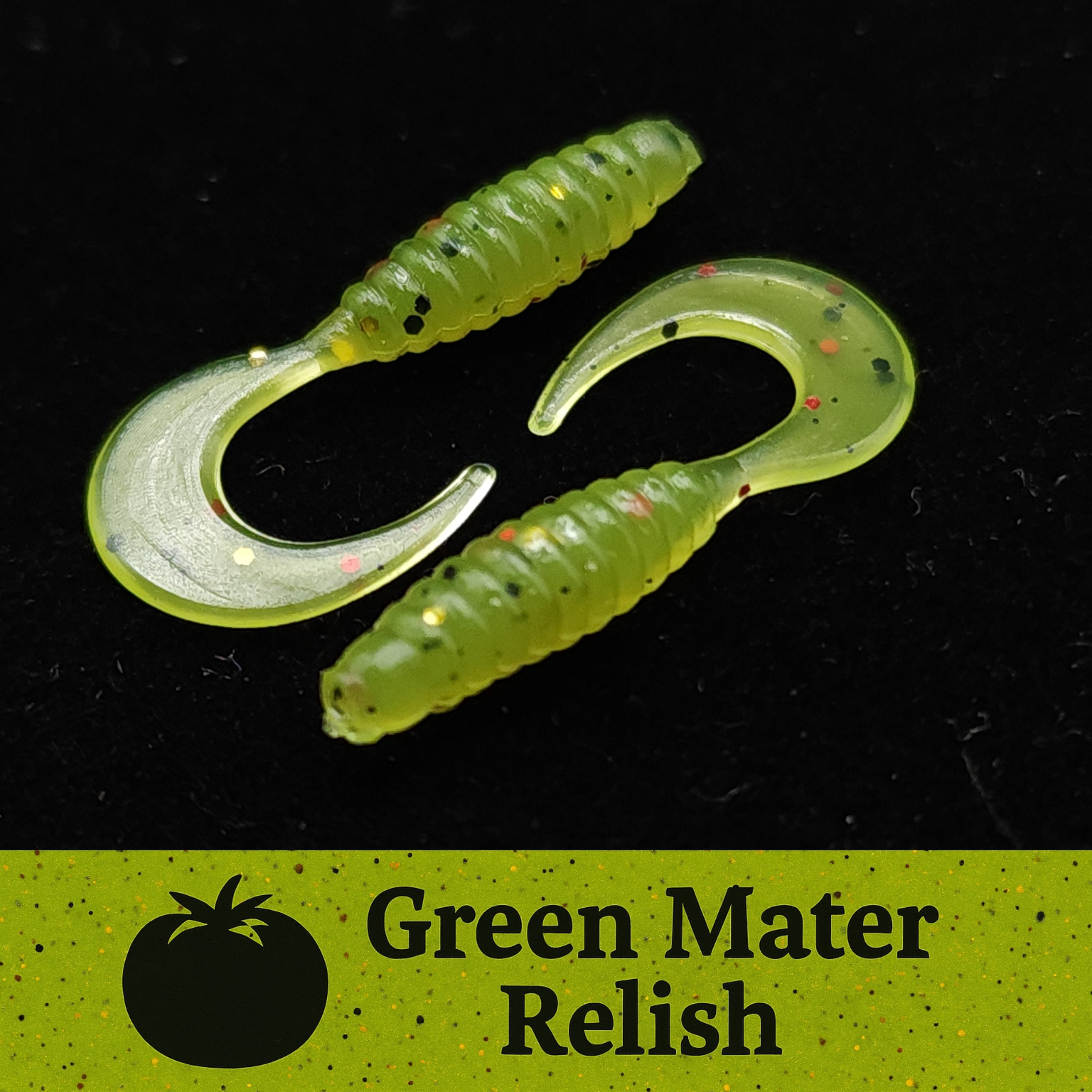 Jar of 1" Micro Curl Tail Grub "The Tennessee Twister"
