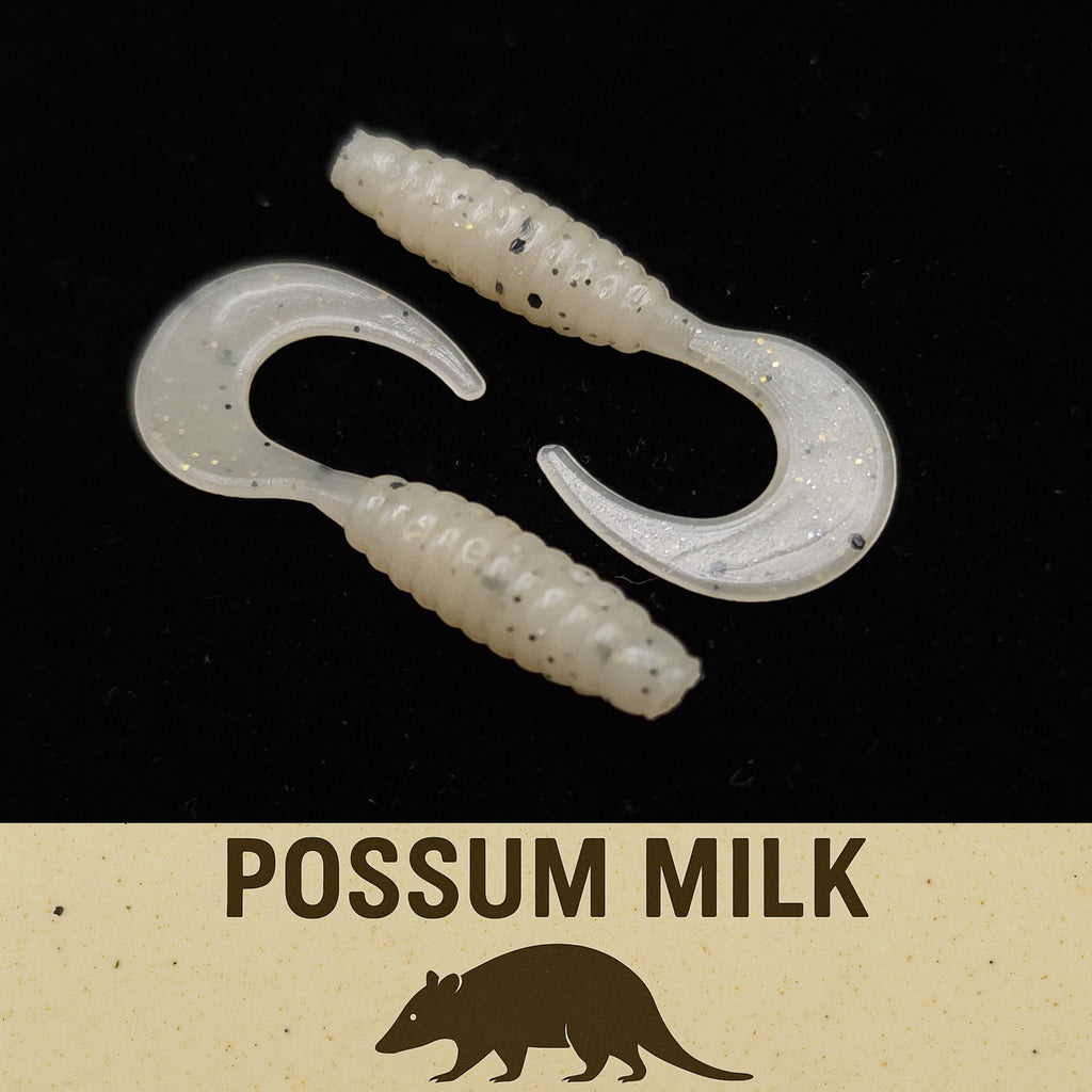 Jar of 1" Micro Curl Tail Grub "The Tennessee Twister"