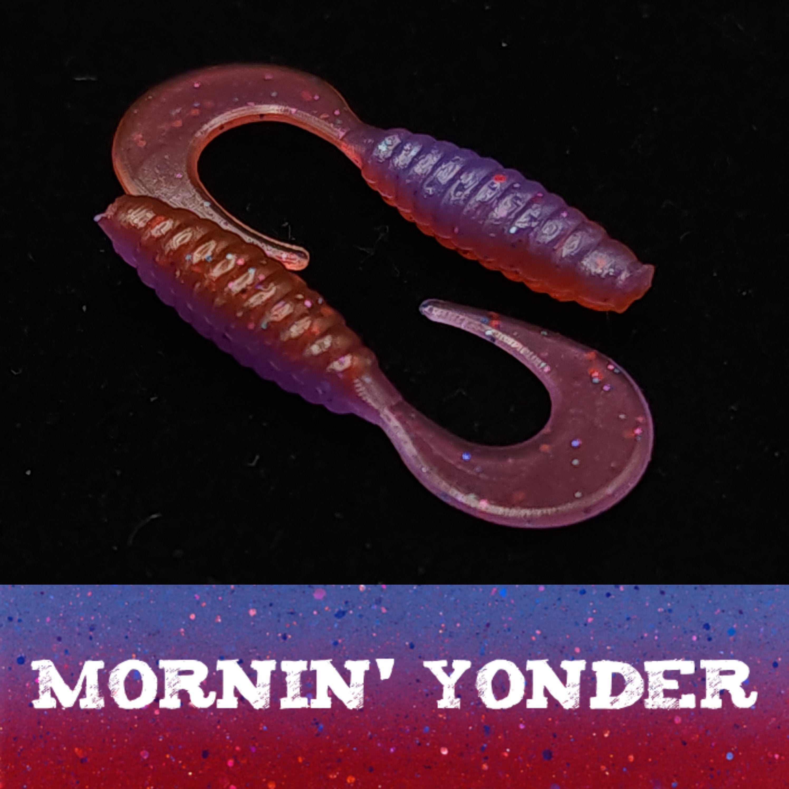 Jar of 1" Micro Curl Tail Grub "The Tennessee Twister"