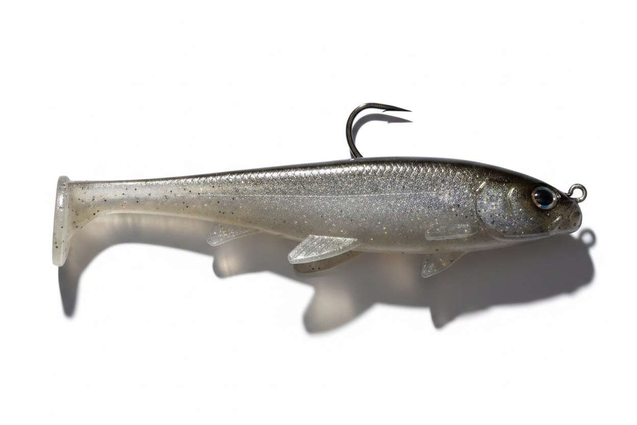 lure on white background with good light casting shadows give it a good 3d effect